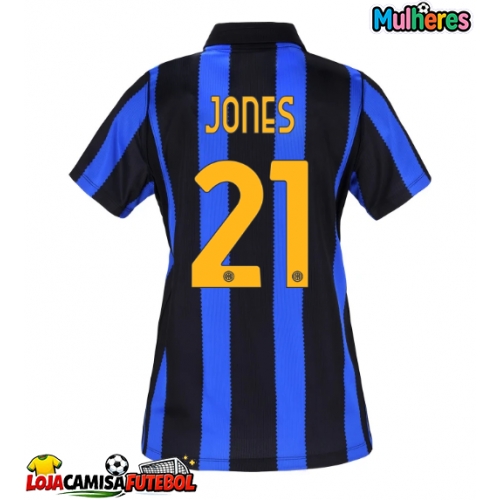 Camisa de Futebol Inter Milan Curtis Jones #21 Equipamento Principal Mulheres 2026-27 Manga Curta
